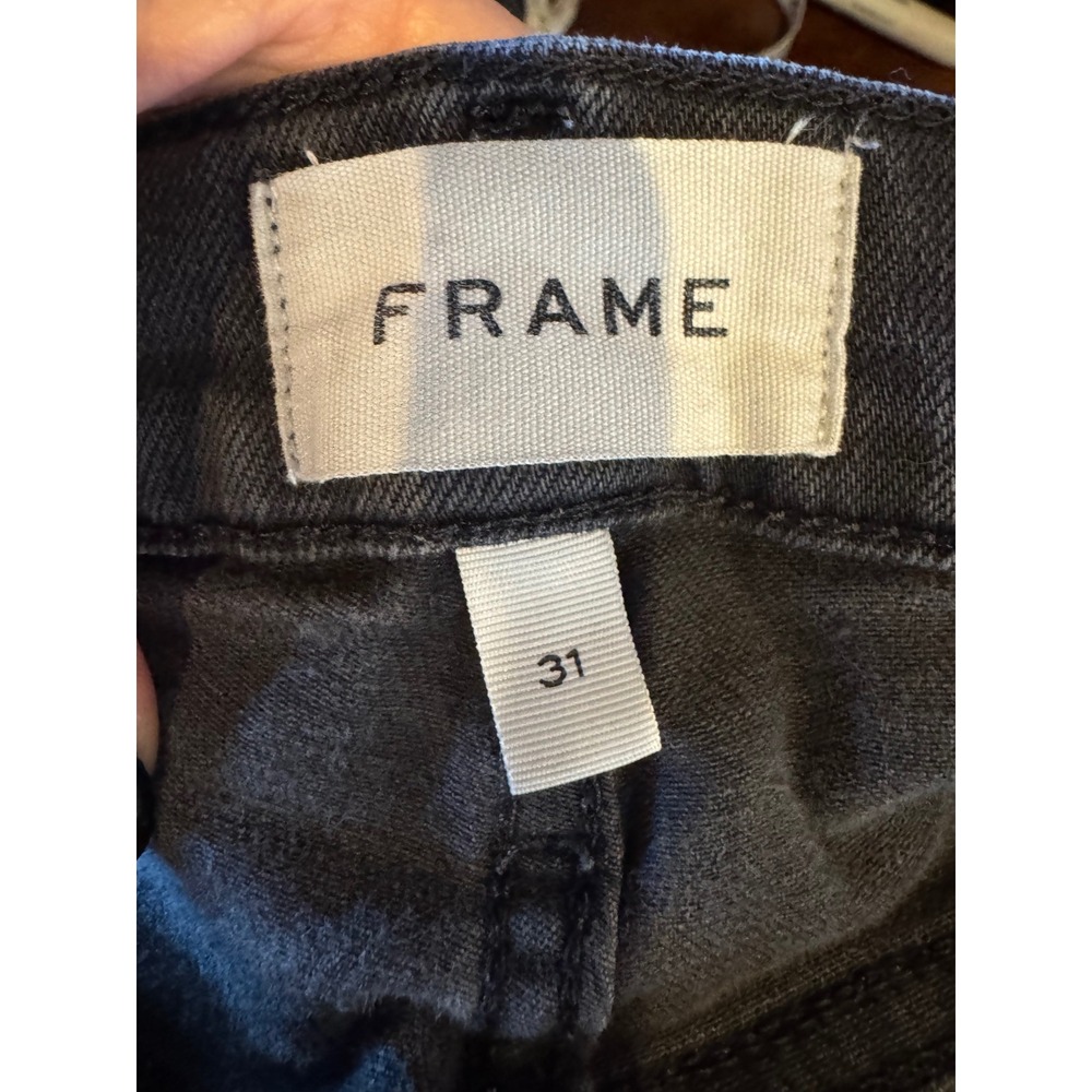 Frame Jeans Men 31 Black Grey‎ Fade To Grey Denim L Homme Slim Streetwear - Picture 7 of 10